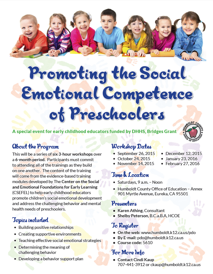 Promoting the Social Emotional Competence of Preschoolers ...